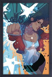 AMERICA CHAVEZ PUNCH FRAMED PRINT