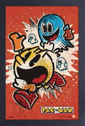 PAC-MAN VINTAGE GHOST EVADE FRAMED PRINT