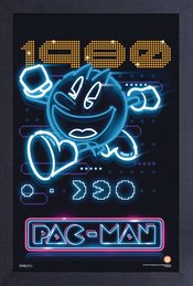 PAC-MAN NEON 1980 FRAMED PRINT