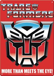 TRANSFORMERS AUTOBOT METAL SIGN