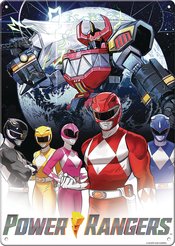 POWER RANGERS GROUP METAL SIGN