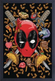 MARVEL DEADPOOL BULLETS FRAMED PRINT