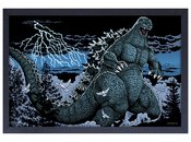 GODZILLA BLUE FRAMED PRINT