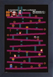 DONKEY KONG LEVEL 1 FRAMED PRINT