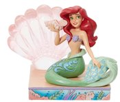 DISNEY AIREL CLEAR RESIN SHELL SEATED 4.5IN FIGURE