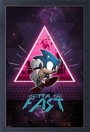 SONIC NEON SPACE FRAMED PRINT