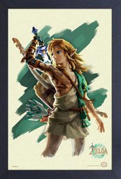 LOZ TOTK LINK WITH SWORD FRAMED PRINT