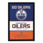 EDMONTON OILERS FRAMED WOOD WALL DECOR