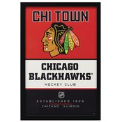 CHICAGO BLACKHAWKS FRAMED WOOD WALL DECOR