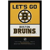 BOSTON BRUINS FRAMED WOOD WALL DECOR