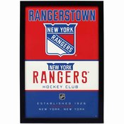 NEW YORK RANGERS FRAMED WOOD WALL DECOR