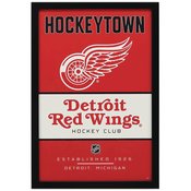 DETROIT RED WINGS FRAMED WOOD WALL DECOR