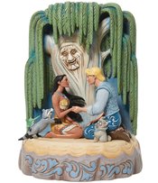 DISNEY TRADITIONS POCAHONTAS CARVED BY HEART 8IN STATUE