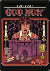 STEVEN RHODES D&D I AM YOUR GOD METAL WALL SIGN