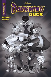 DARKWING DUCK #10 CVR R 7 COPY FOC LEIRIX B&W