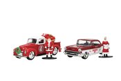 HOLIDAY RIDES SANTA & MS. CLAUS TWIN PACK 1/32 DIE-CAST VEH