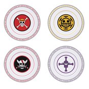 ONE PIECE 4PC PIRATE EMBLEMS PLATE SET