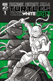 TMNT BLACK WHITE & GREEN #1 CVR C 10 COPY GANUCHEAU FOIL