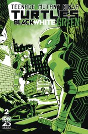 TMNT BLACK WHITE & GREEN #2 CVR C 10 COPY BOSS FOIL