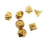 D&D RPG 50TH ANN 7RPG HEAVY METAL DICE