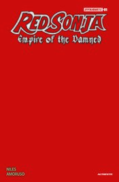 RED SONJA EMPIRE DAMNED #1 CVR R FOC BONUS RED BLANK AUTHENT