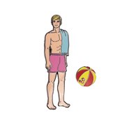 BARBIE MALIBU KEN W/BALL PIN SET