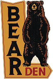 BEAR DEN MERCHANT WOOD DIE CUT MDF SIGN