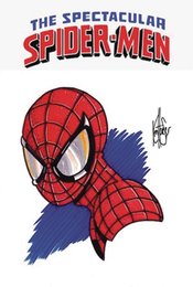 DF SPECTACULAR SPIDER-MEN #1 SGN & REMARKED HAESER PARKER (C