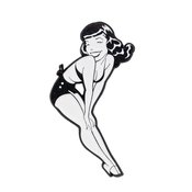 BETTIE PAGE DAVE STEVENS ARTWORK 1.5IN ENAMEL PIN (Net)