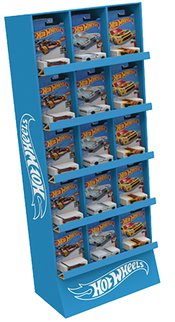 HOT WHEELS BASIC CAR 72 PIECE FLOOR STAND