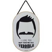BOBS BURGERS YOURE ALL TERRIBLE 6X8 HANGING WOOD SIGN