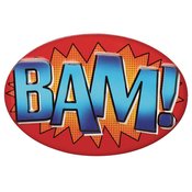 BAM EMBOSSED METAL MAGNET