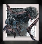 GODZILLA BATS SWARMING FRAMED FAUX MATTE PRINT