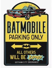 BATMAN BATMOBILE PARKING ONLY METAL SIGN