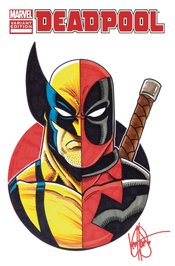 DF DEADPOOL VS WOLVERINE CVR ART HAESER SGN & REMARKED