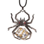 D20 NECKLACE BLACK WIDOW