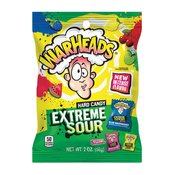 WARHEADS EXTREME SOUR HARD CANDY 2OZ PEG BAG 12PC CS  (