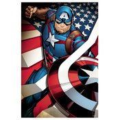 MARVEL CAPTAIN AMERICA COLLECTIBLE SHAPED TIN 300PC PUZZLE (