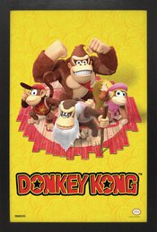 DONKEY KONG DK & FRIENDS FRAMED PRINT