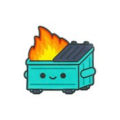 DUMPSTER FIRE 1.2IN ENAMEL PIN