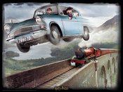 HARRY POTTER FORD ANGLIA 500 PIECE LENTICULAR PUZZLE  (