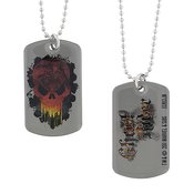 MARVEL GHOST RIDER SKULL DOG TAG NECKLACE