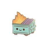 DUMPSTER FIRE PASTEL 1.2IN ENAMEL PIN