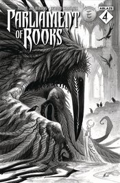 PARLIAMENT OF ROOKS #4 CVR B ABIGAIL JILL HARDING B&W (MR)