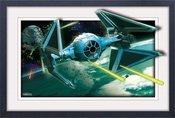 SW TIE FIGHTER 11X17 FAUX MATTE POSTER