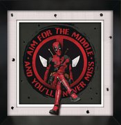 DEADPOOL 3 AIM FOR THE MIDDLE FAUX MATTE 11X17 POSTER