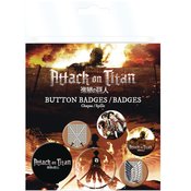 ATTACK ON TITAN CAST 6PC BADGE PACK