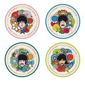 BEATLES YELLOW SUB FLOWERS 4PC PLATE SET