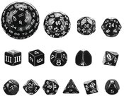 COMPLETE DICE SET D3-D100 BLACK