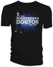 DOCTOR WHO CELEBRATION FOURTEENTH DOCTOR SZ S NAVY TS